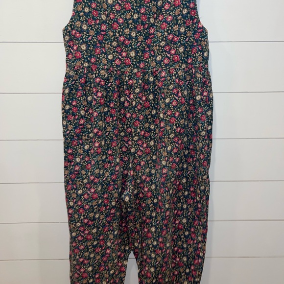 Laura Ashley Mother & Child Floral Corduroy Romper Jumpsuit Adult Size Large - Picture 5 of 9